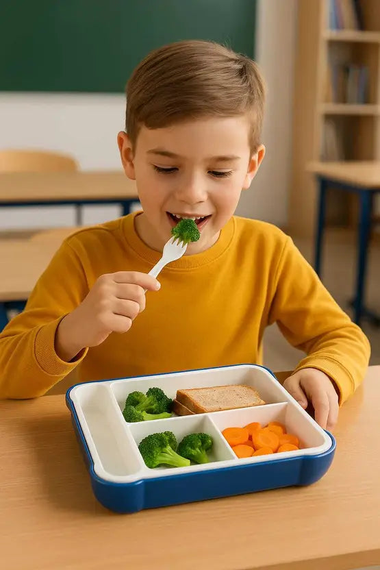 Bento Lunch Box Blue 4 Slots