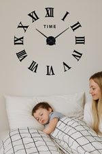 Load image into Gallery viewer, ZH019-BLACK-DIY CLOCK-3D-WALL-CLOCK
