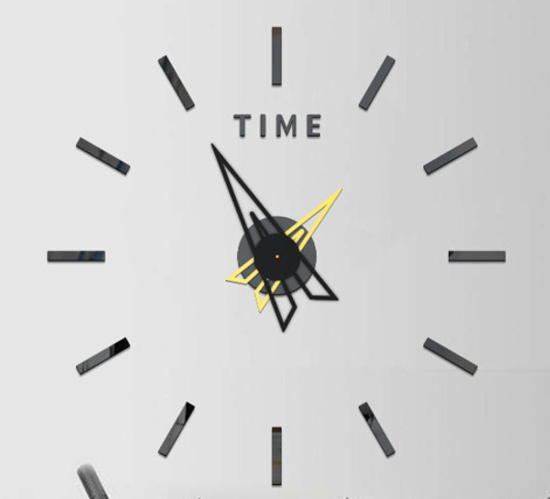 ZH408-BLACK-3D-WALL CLOCK-DIY CLOCK