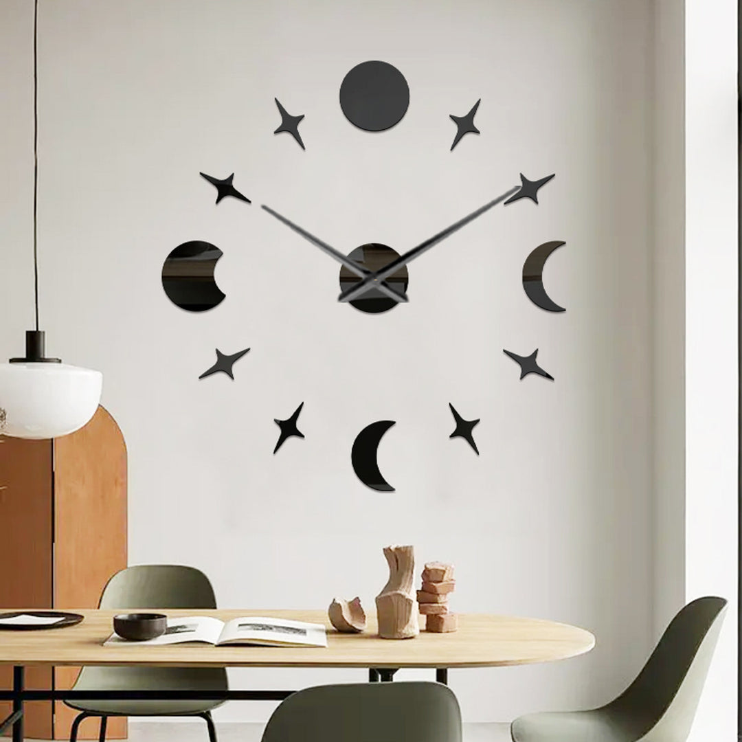 ZH1757-BLACK-DIY-CLOCK-3D-WALL-CLOCK