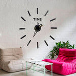 Load image into Gallery viewer, ZH408-BLACK-3D-WALL CLOCK-DIY CLOCK
