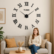 ZH019-BLACK-DIY CLOCK-3D-WALL-CLOCK