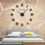 Load image into Gallery viewer, ZH019-BLACK-DIY CLOCK-3D-WALL-CLOCK
