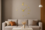 Load image into Gallery viewer, ZH386-GOLD-DIY-CLOCK-3D-WALL-CLOCK
