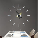 Load image into Gallery viewer, ZH408-SILVER-3D-WALL CLOCK-DIY CLOCK
