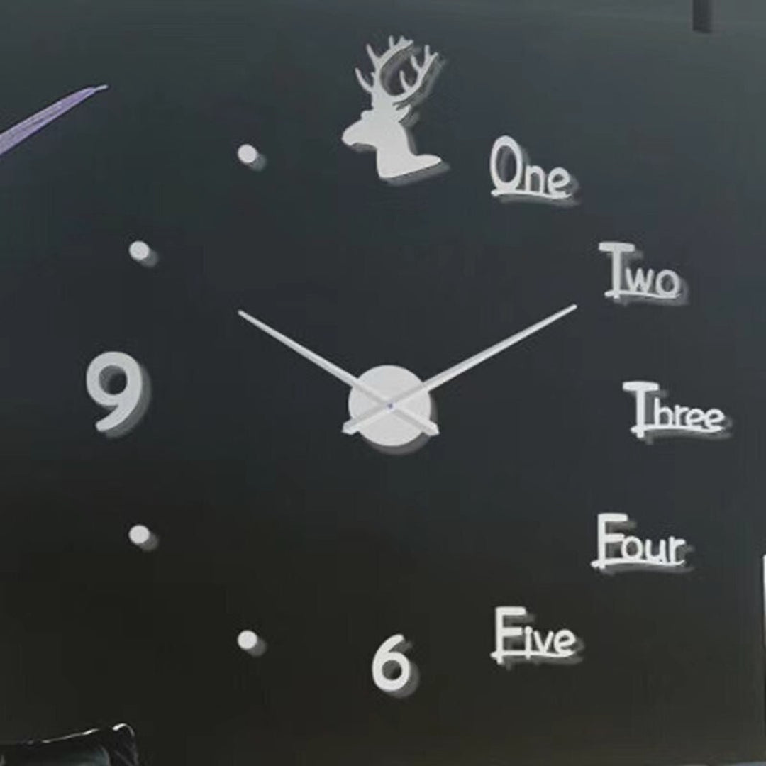 ZH386-SILVER-DIY-CLOCK-3D-WALL-CLOCK