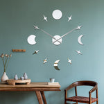 Load image into Gallery viewer, ZH1757-SILVER-DIY-CLOCK-WALL.CLOCK-3D
