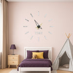 Load image into Gallery viewer, ZH408-SILVER-3D-WALL CLOCK-DIY CLOCK
