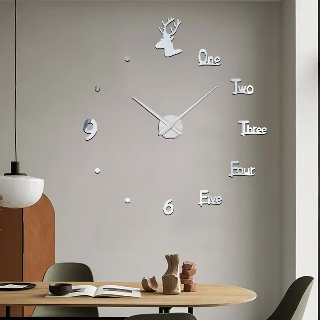 ZH386-SILVER-DIY-CLOCK-3D-WALL-CLOCK