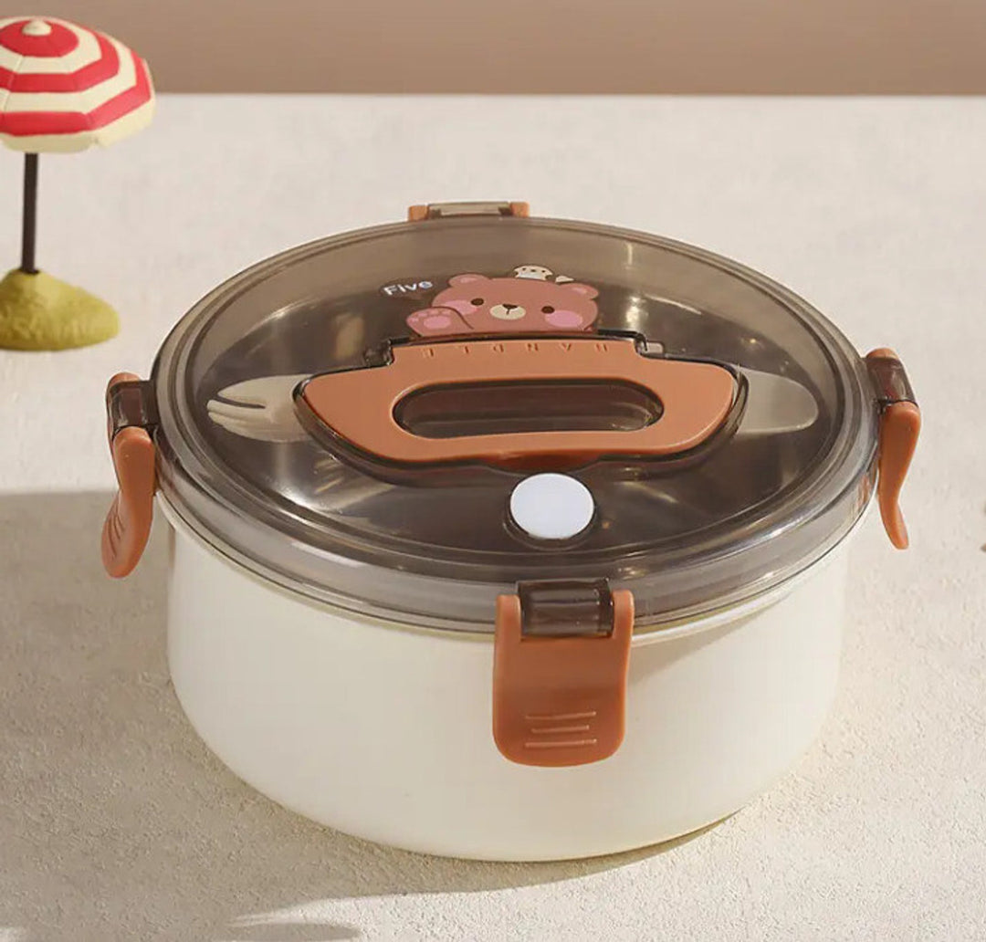 Bear Family Friendly - Lunch Box - Brown