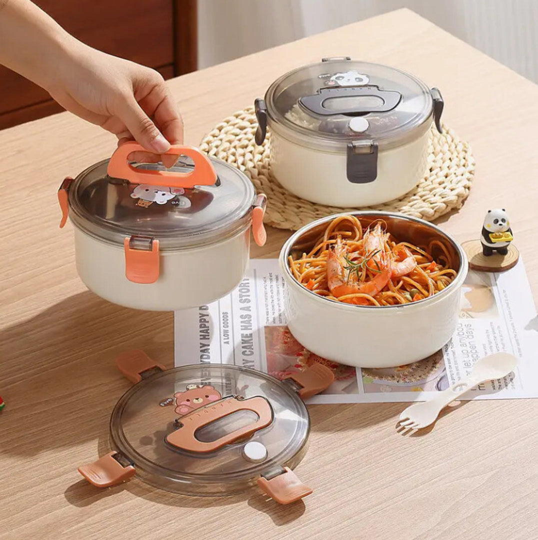 Bear Family Friendly - Lunch Box - Brown