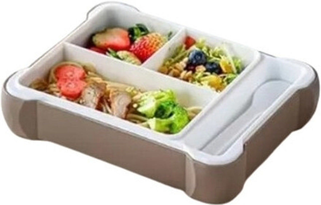 Bento Lunch Box Brown 4 Slots