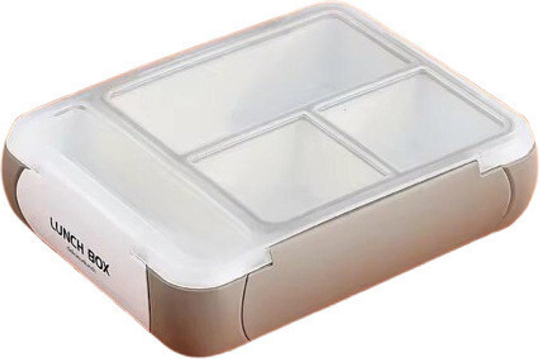 Bento Lunch Box Brown 4 Slots