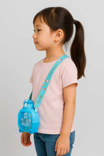 Load image into Gallery viewer, Bear Face - Front side- Water Bottle - Blue
