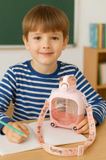 Load image into Gallery viewer, Bear Face - Front side- Water Bottle - Pink
