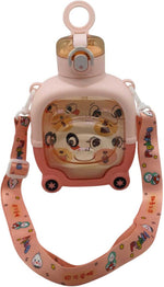 Load image into Gallery viewer, Bear Face - Front side- Water Bottle - Pink
