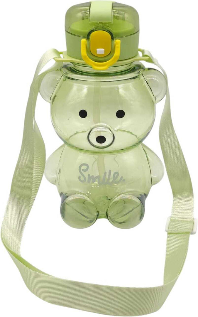 Bear Design Water Bottle - Green