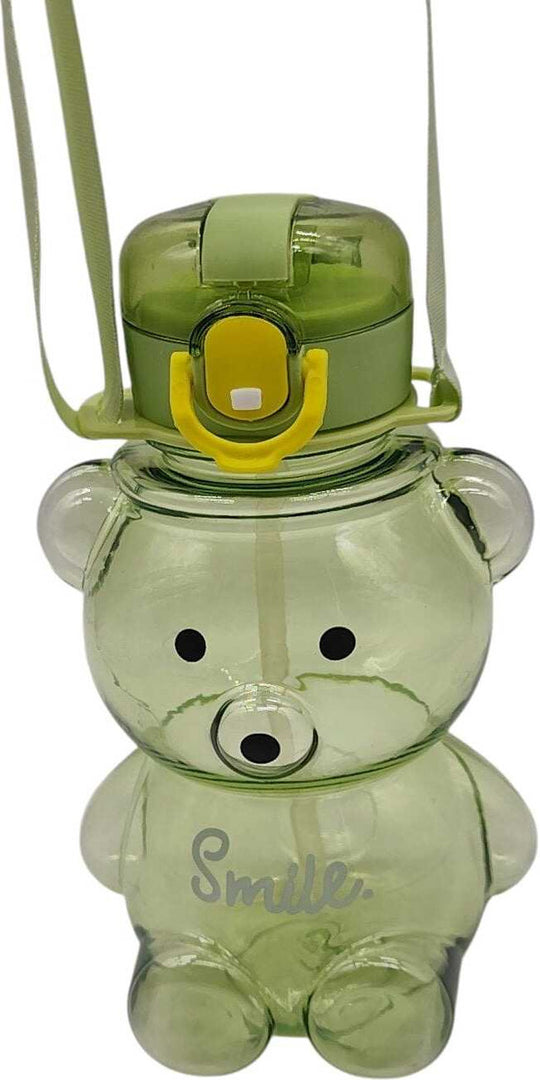 Bear Design Water Bottle - Green