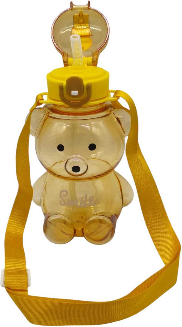 Bear Design Water Bottle - Smile- Yellow