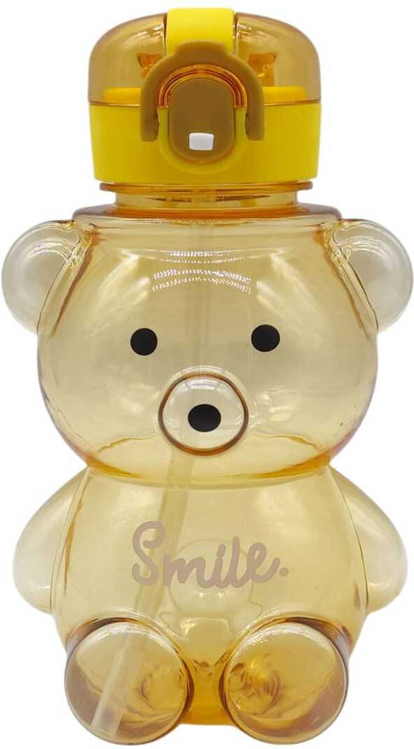 Bear Design Water Bottle - Smile- Yellow