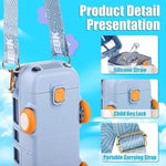 Load image into Gallery viewer, Cool Cute Bus - Kids - Water Bottle - Blue
