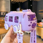Load image into Gallery viewer, Cool Cute Bus - Kids - Water Bottle - Purple
