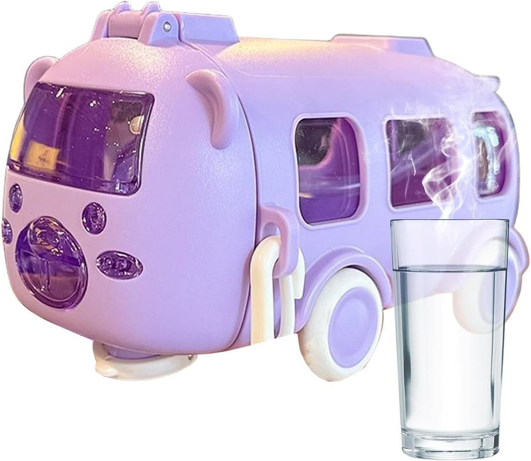 Cool Cute Bus - Kids - Water Bottle - Purple