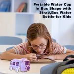 Load image into Gallery viewer, Cool Cute Bus - Kids - Water Bottle - Purple

