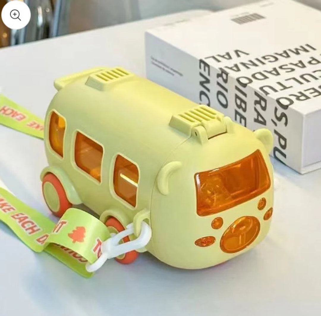 Cool Cute Bus - Kids - Water Bottle - Yellow