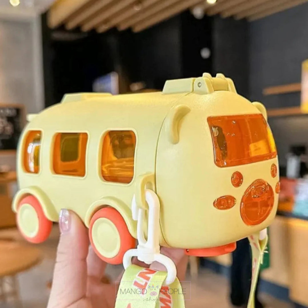 Cool Cute Bus - Kids - Water Bottle - Yellow