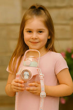 Load image into Gallery viewer, Kids-Waterbottle-Pink-CAT LOGO
