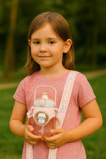 Load image into Gallery viewer, Kids-Waterbottle-Pink-CAT LOGO
