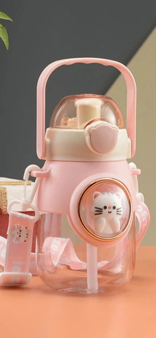 Kids-Waterbottle-Pink-CAT LOGO