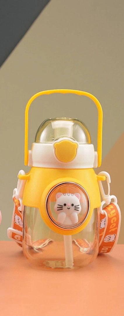 Kids-Waterbottle-Yellow-Cat LOGO
