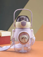Load image into Gallery viewer, Kids-Water-bottle-Purple-Cat-LOGO
