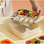 Load image into Gallery viewer, Lunch Box-1120ml+70ml-Pink-Steel-Elephant
