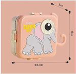 Load image into Gallery viewer, Lunch Box-1120ml+70ml-Pink-Steel-Elephant
