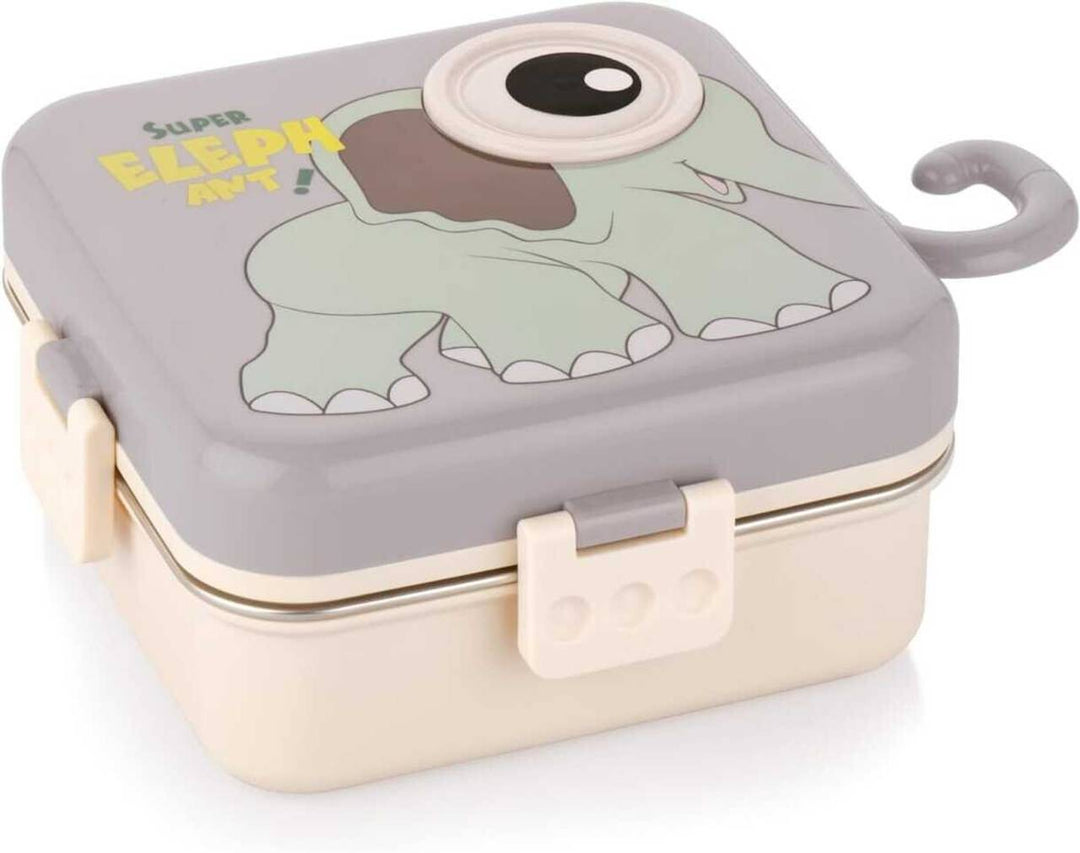 Elephant-Steel-Lunch Box-Grey