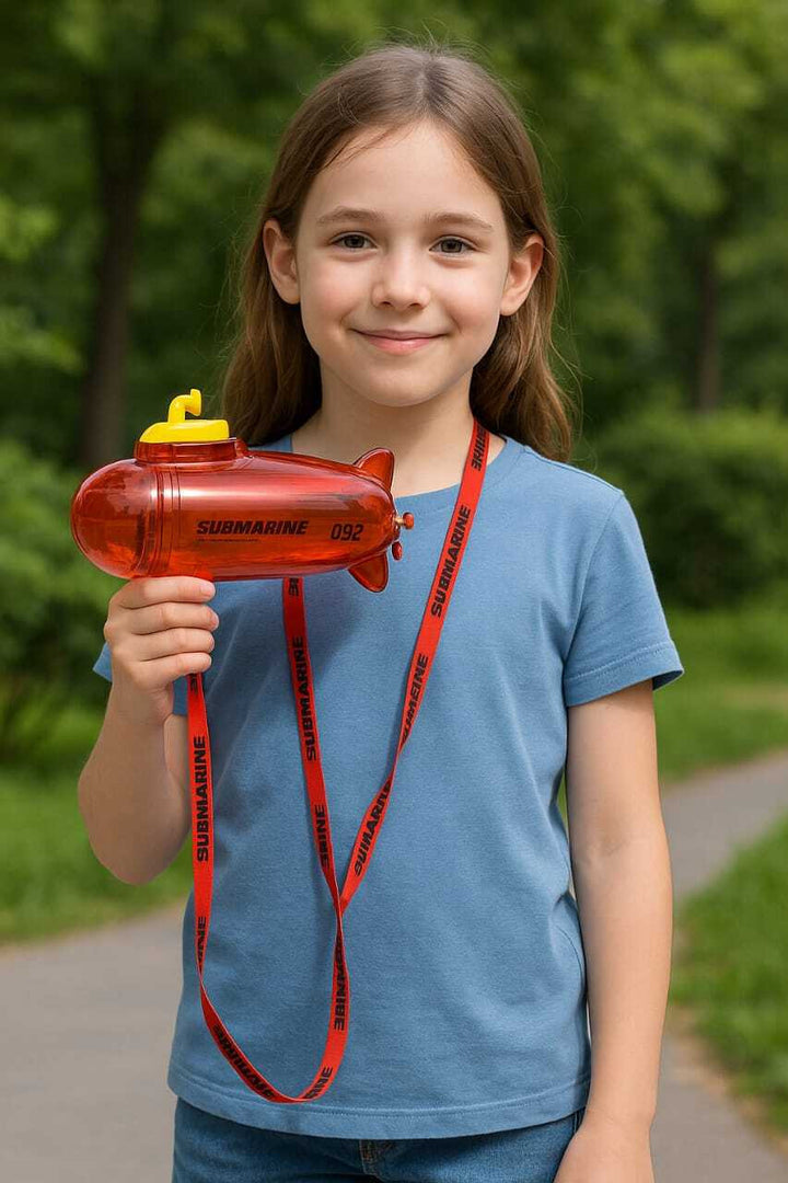 Kids-Water Bottle-RED-Submarine