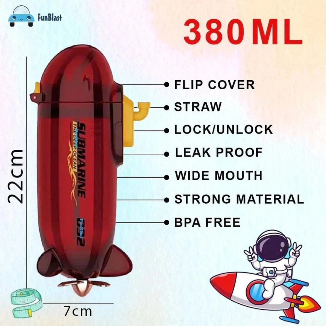 Kids-Water Bottle-RED-Submarine