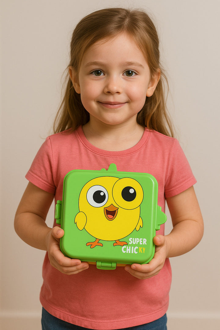 Super chicken - green-kids lunch box