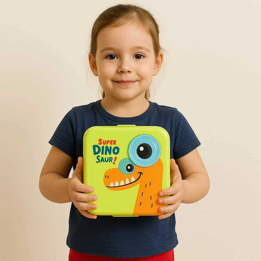 Super Dino Saur-Kids Lunch Box-Green