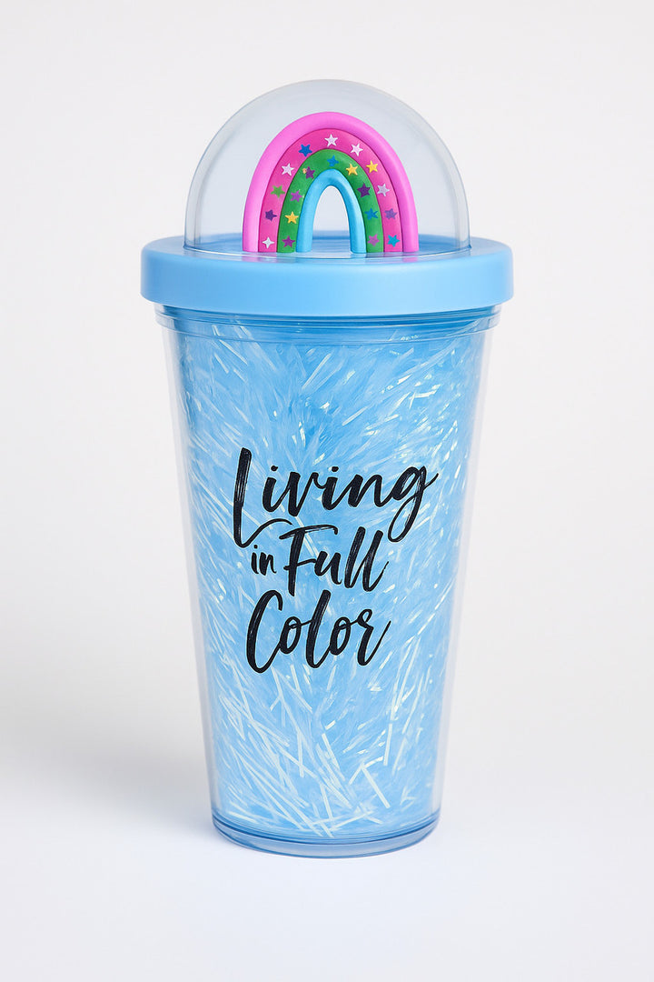Living In Full Color - Water Bottle- Blue
