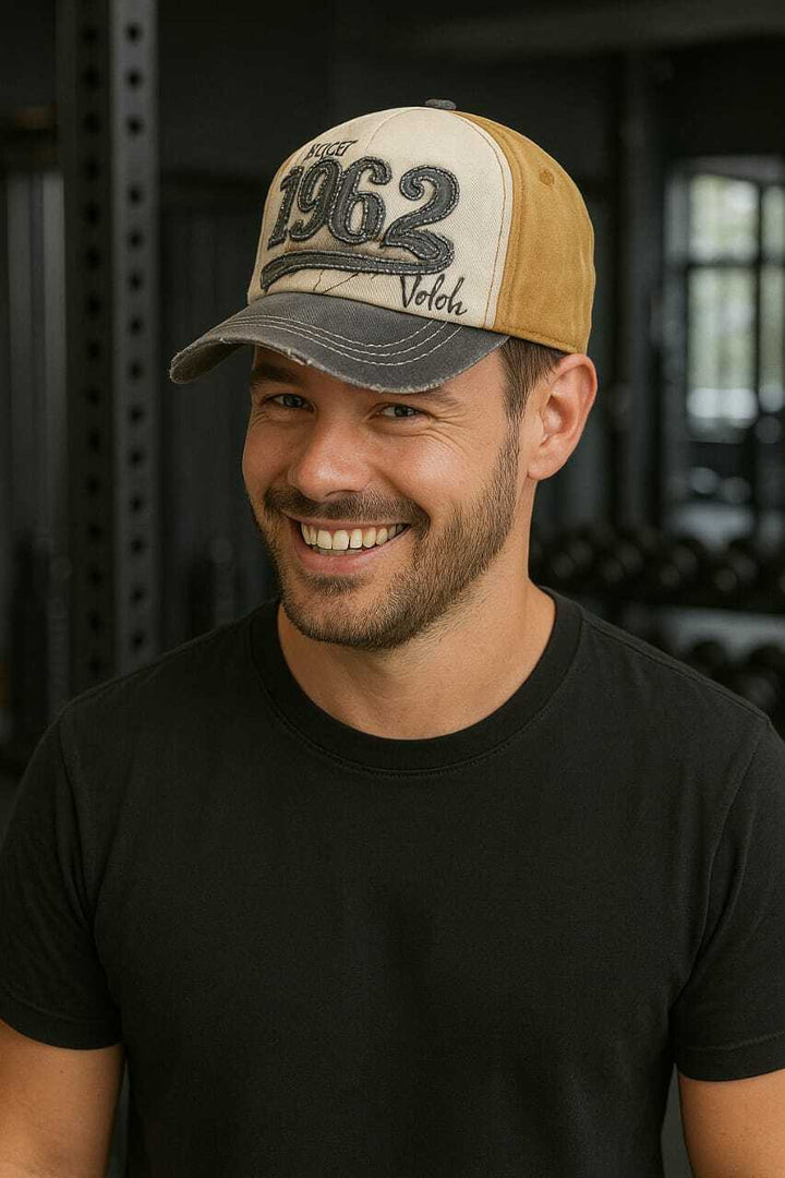 1962-CAP-HIGH TRAINING-BASEBALLCAP-BLK+OFFWHITE