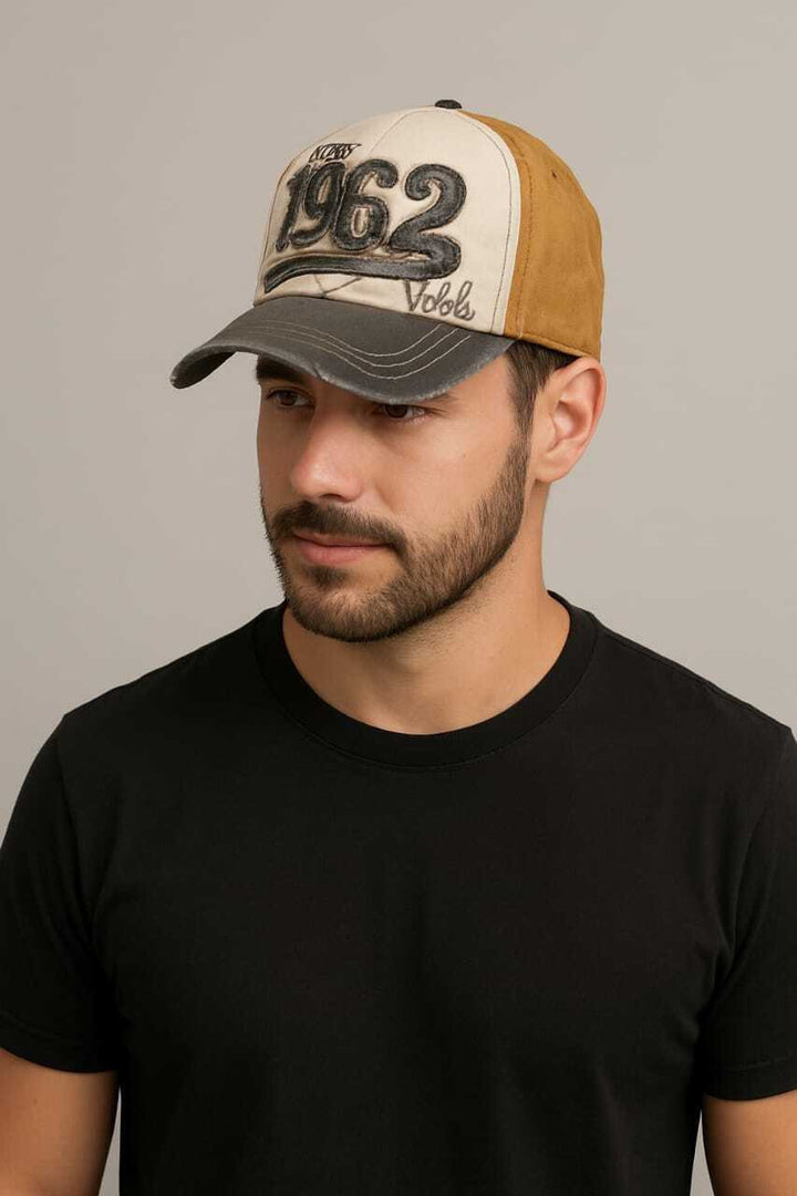 1962-CAP-HIGH TRAINING-BASEBALLCAP-BLK+OFFWHITE