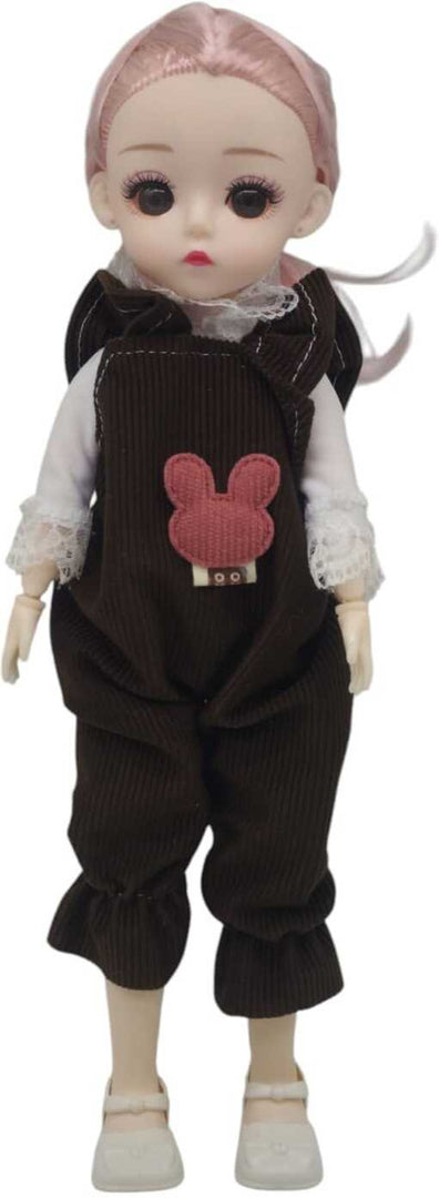Modabay Adorable Fashion Doll for Girls – Cute Brown Outfit with movable Joint  (Multicolor)