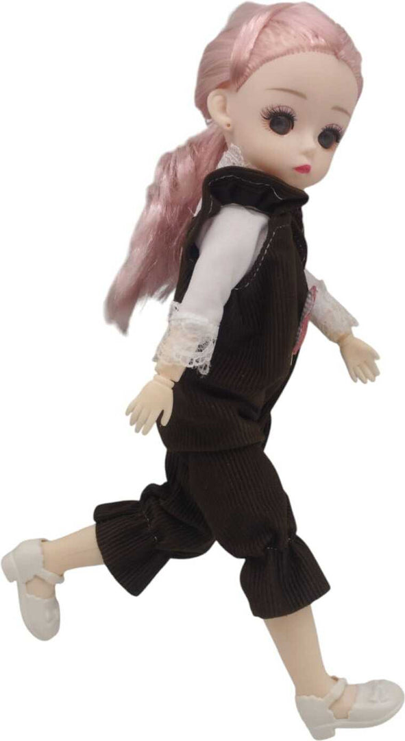 Modabay Adorable Fashion Doll for Girls – Cute Brown Outfit with movable Joint  (Multicolor)