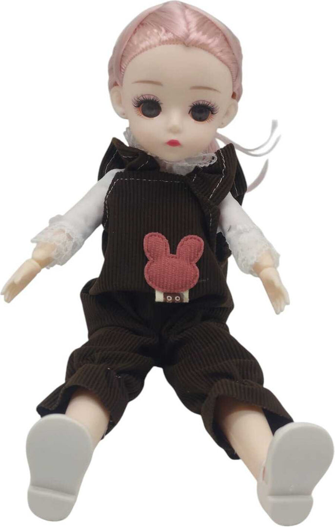 Modabay Adorable Fashion Doll for Girls – Cute Brown Outfit with movable Joint  (Multicolor)