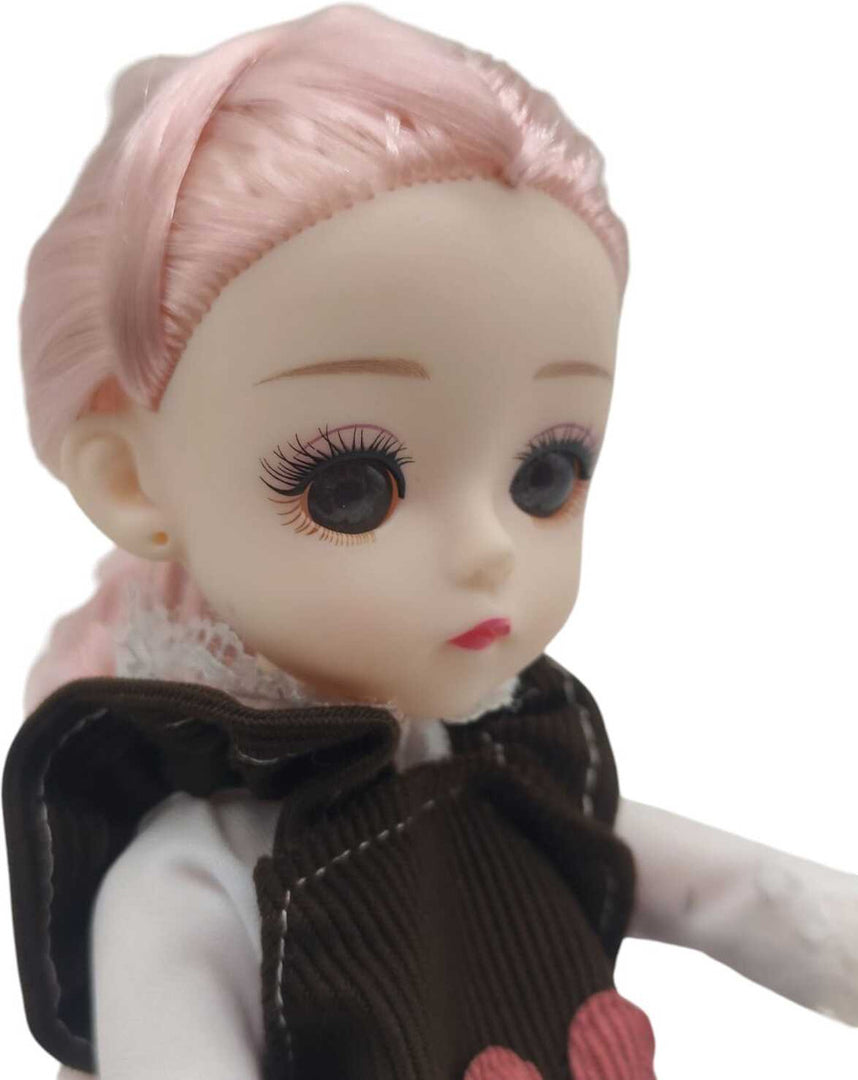 Modabay Adorable Fashion Doll for Girls – Cute Brown Outfit with movable Joint  (Multicolor)