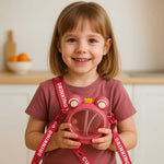 Load image into Gallery viewer, Bear(Look)-Water-Bottle-Kids-Red
